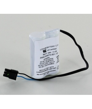 Pile lithium 7.2V 3.6Ah type 3HAC044075-001 pour ABB (3HAC044075-001-C)