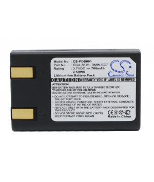 3.7V 0.7Ah Li-ion batterie für Panasonic Lumix DMC-F7