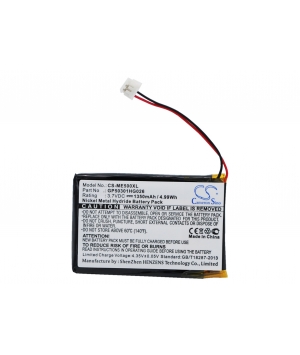 Batterie 3.7V 1.35Ah Li-Po pour GPS golfeur FireDogGolf XL2300 (GP50301HG026)