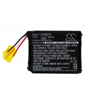 3.7V 0.5Ah Li-ion battery for Garmin forerunner 910XT