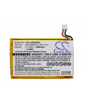 Battery 3.7V 0.5Ah LiPo for Logitech Ultratin Keyboard Cover