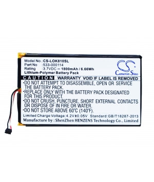 Batterie 3.7V 1.8Ah LiPo pour Clavier Logitech IIIuminated K810