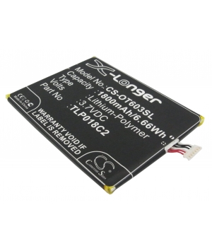 Batería 3.7V 1.8Ah LiPo TLP018C2 para Alcatel OT-6033