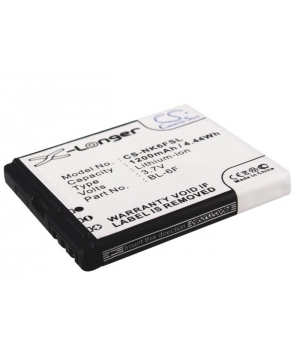 Batterie 3.7V 1.2Ah Li-ion type pour Nokia N78 (BL-6F)