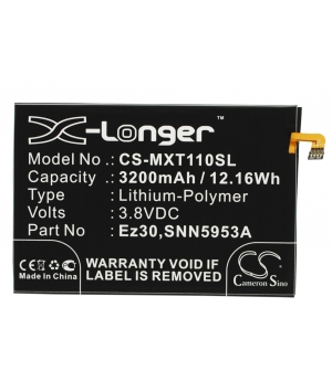 Batería 3.8V 3.2Ah LiPo SNN5953A para Google Nexus 6