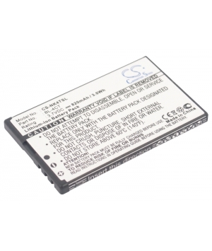 3.7V 0.82Ah Li-ion battery for Gresso Cruiser