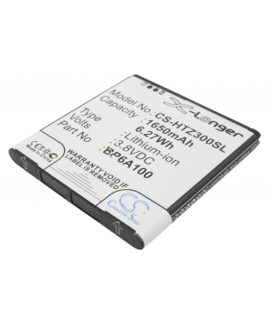 3.8V 1.65Ah Li-ion battery for HTC 0PA6A100