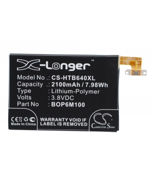 3.8V 2.1Ah LiPo battery for HTC 0P6B640