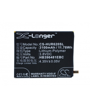 Battery 3.8V 3.1Ah LiPo for Huawei Honor X5 Battery 3.8V 3.1Ah LiPo for Huawei Honor X5