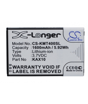 3.7V 1.6Ah Li-ion battery for KAZAM Trooper X4.0