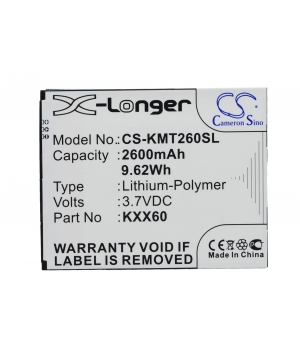 3.7V 2.6Ah LiPo battery for KAZAM Trooper 2 X6.0