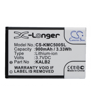 3.7V 0.9Ah Li-ion batterie für KAZAM Life B2