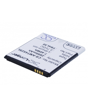3.7V 2Ah Li-ion battery for KAZAM Trooper 450L