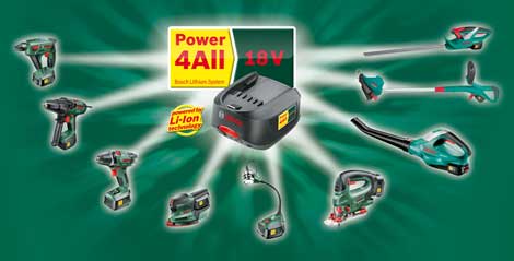 Bosch - Batterie au lithium rechargeable BOSCH Power 4All Litio Ion 2,5 Ah 18  V - Accessoires sciage, tronçonnage - Rue du Commerce